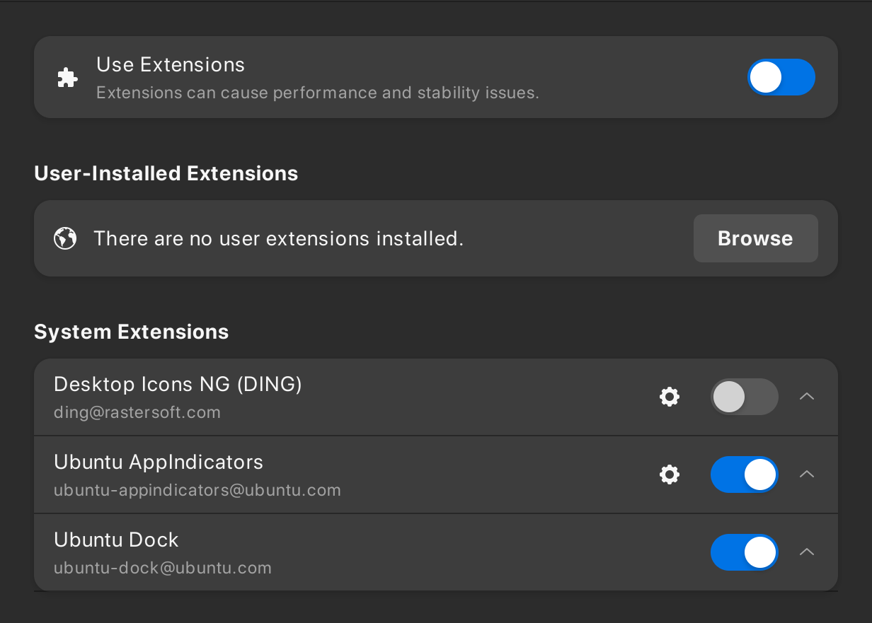 Extensions App